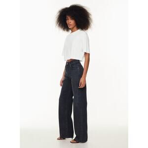 Citizens of Humanity Annina Baggy Low Rise Wide Leg Relaxed 29 Women Jeans Black